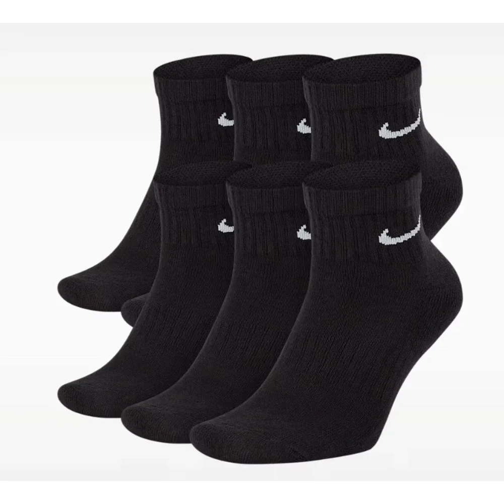 New Nike Everyday Cushioned Training Sz Large Ankle Socks (6 Pairs) SX7669-010